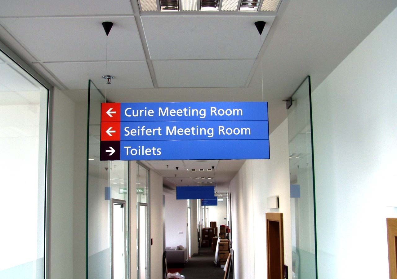 Modular Flat Directional Signs For Building