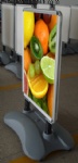 New arrival 100% waterproof quality portable aluminum water base poster stand with moveable